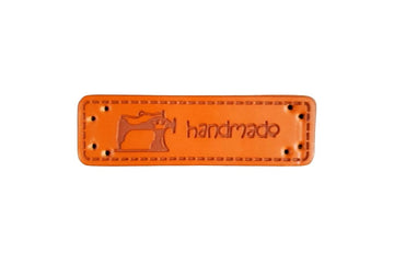 Kunstleder Label "handmade" zum Annähen